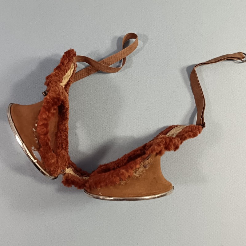 LUNETTES MOTOCYCLISTE PILOTE AVIATION PREMIERE GUERRE 1914 1918 ET SECONDE GUERRE MODELE TYPE ANGLAIS